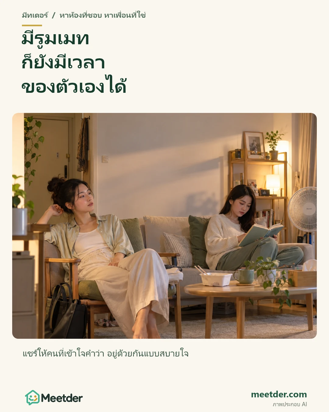 มีรูมเมท ก็ยังมีเวลา ของตัวเองได้