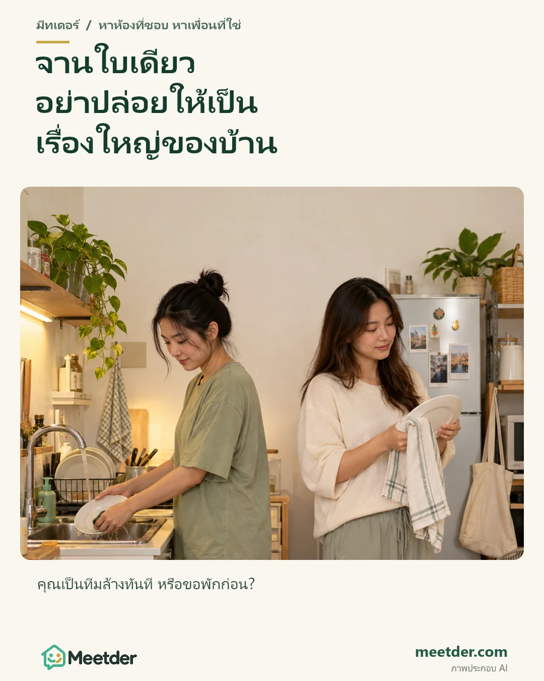 จานใบเดียว อย่าปล่อยให้เป็น เรื่องใหญ่ของบ้าน